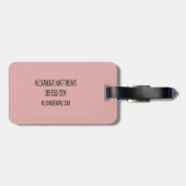 Delicate Floral Custom Monogram Bagagelabel (Achterkant horizontaal)