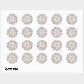 Delicate Floral Custom Monogram Envelop Stickers (Vel)