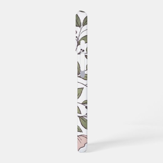 Delicate Floral Custom Monogram iPhone 16 Hoesje (Linkerkant)