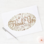 Delicate Floral Dank u Stickers (Envelop)
