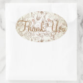 Delicate Floral Dank u Stickers (Tas)