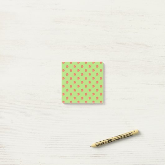 Delicate Floral fabric Post-it® Notes (Op bureau)