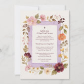 Delicate Floral Frame Christian Catholic Wedding Kaart (Voorkant)