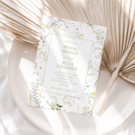 Delicate Floral Garden Bridal Shower Kaart