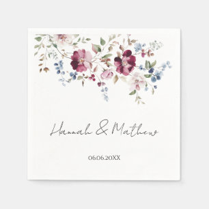 Delicate Floral Garden Trouwpapier Servet