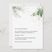 Delicate floral Greenery Save the Date Invitation (Achterkant)