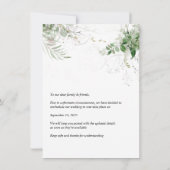 Delicate floral Greenery Save the Date Kaart (Achterkant)