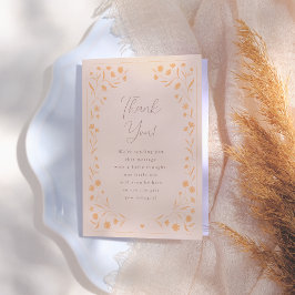 Delicate Floral Hand getrokken Verhalenboek Baby s Bedankkaart