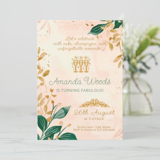 Delicate Floral Harmony Verjaardagsviering Kaart (Staand voorkant)