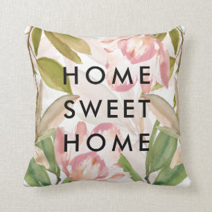 Delicate Floral   Home Sweet Home Kussen