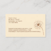 Delicate Floral Illustration Doula Geboorte Verlos Visitekaartje (Achterkant)