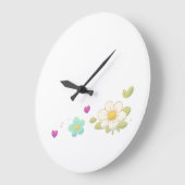 Delicate Floral Illustration Wall Clock – Nature Grote Klok (Hoek)