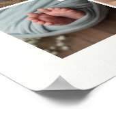 Delicate Floral Initial G 8-Photos Collage Newborn Poster (Hoek)