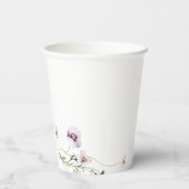 Delicate Floral Lavendel Vrijgezellenfeest Papieren Bekers (Achterkant)
