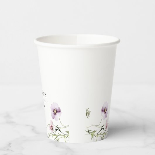 Delicate Floral Lavendel Vrijgezellenfeest Papieren Bekers (Links)