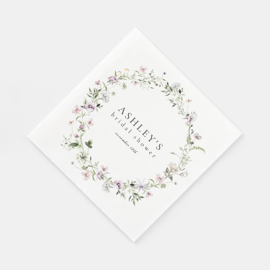 Delicate Floral Lavendel Vrijgezellenfeest Servet (Hoek)