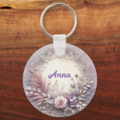 Delicate Floral Lijst met kanten details Sleutelhanger (Voorkant)