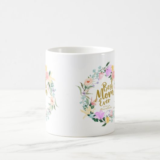 Delicate Floral met de beste Moederdag van mama oo Koffiemok (Center)