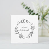 Delicate Floral Modern Bridesmaid Wedding Kaart (Staand voorkant)
