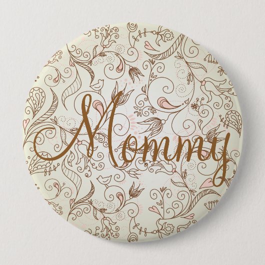 Delicate Floral Mom's Button (Voorkant)