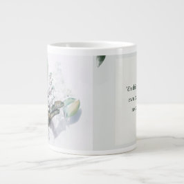 Delicate Floral Mug with beautiful quote  Grote Koffiekop