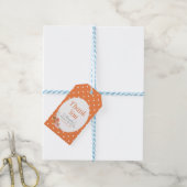 Delicate Floral Oranje Vrijgezellenfeest Hartelijk Cadeaulabel (Met Touw)