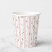 Delicate Floral Patroon Papieren Cups Bekers (Achterkant)