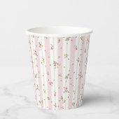 Delicate Floral Patroon Papieren Cups Papieren Bekers (Voorkant)
