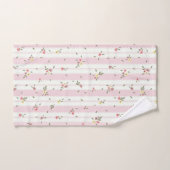 Delicate Floral Patroon Roze Badhanddoek Set Bad Handdoek (Handdoek)