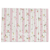 Delicate Floral Patroon Roze Grote Gift Bag Groot Cadeauzakje (Achterkant)