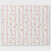 Delicate Floral Patroon Roze - Wrapping Paper Roll Cadeaupapier (Vlak)