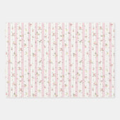 Delicate Floral Patroon Roze Wrapping Paper Set (Voorkant 2)