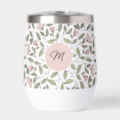 Delicate Floral Pattern Custom Monogram (Voorkant)