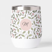 Delicate Floral Pattern Custom Monogram (Achterkant)