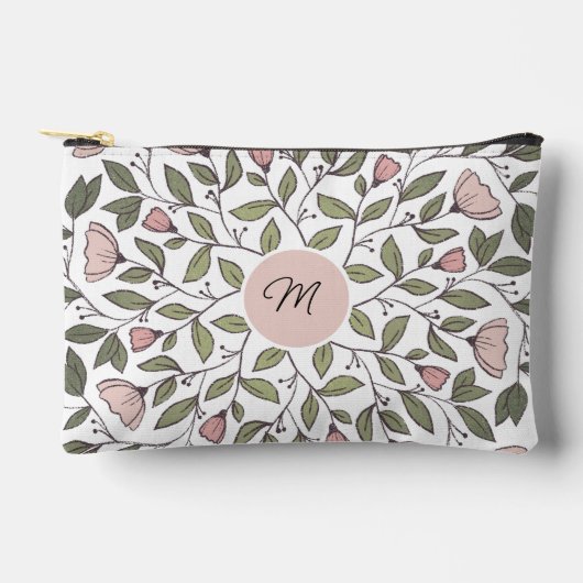 Delicate Floral Pattern Custom Monogram Etui (Voorkant)