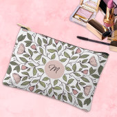 Delicate Floral Pattern Custom Monogram Etui