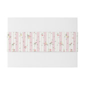 Delicate Floral Pattern Invitation Belly Band Uitnodigingen Wikkel (Achterkant Voorbeeld)