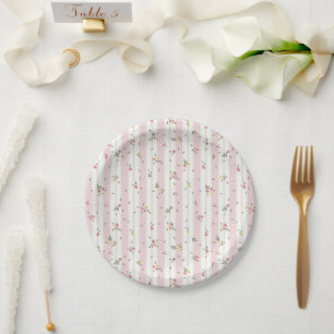 Delicate Floral Pattern Paper Borden Papieren Bordje