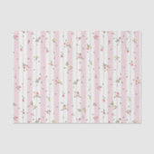 Delicate Floral Pattern Pink Tissue Paper Tissuepapier (Voorkant)