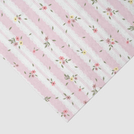 Delicate Floral Pattern Pink Tissue Paper Tissuepapier