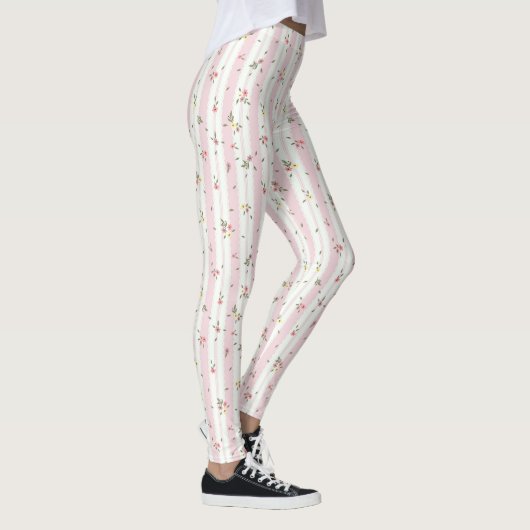 Delicate Floral Pattern Roze Leggings (Rechts)