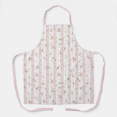 Delicate Floral Pattern Roze Schort (Voorkant)