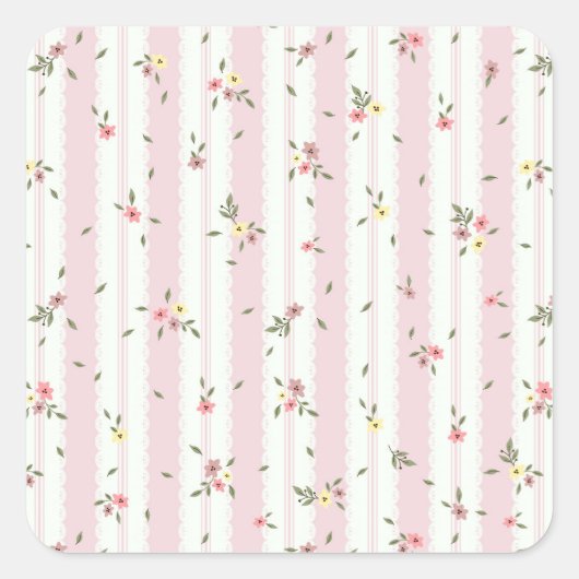 Delicate Floral Pattern Sticker (Voorkant)