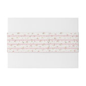 Delicate Floral Pattern - Uitnodiging Belly Band Uitnodigingen Wikkel (Achterkant Voorbeeld)