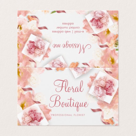 Delicate Floral Professional Visitekaartje (Buitenkant ongevouwen)