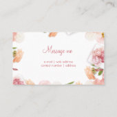 Delicate Floral Professional Visitekaartje (Achterkant)
