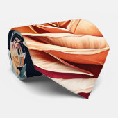 Delicate Floral Roos Stropdas met Artistic Touch (Opgerold)