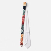 Delicate Floral Roos Stropdas met Artistic Touch (Achterkant)