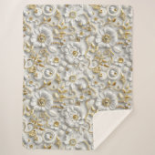 Delicate Floral Sherpa Deken (Voorkant)