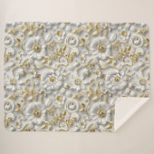 Delicate Floral Sherpa Deken (Voorkant (horizontaal))